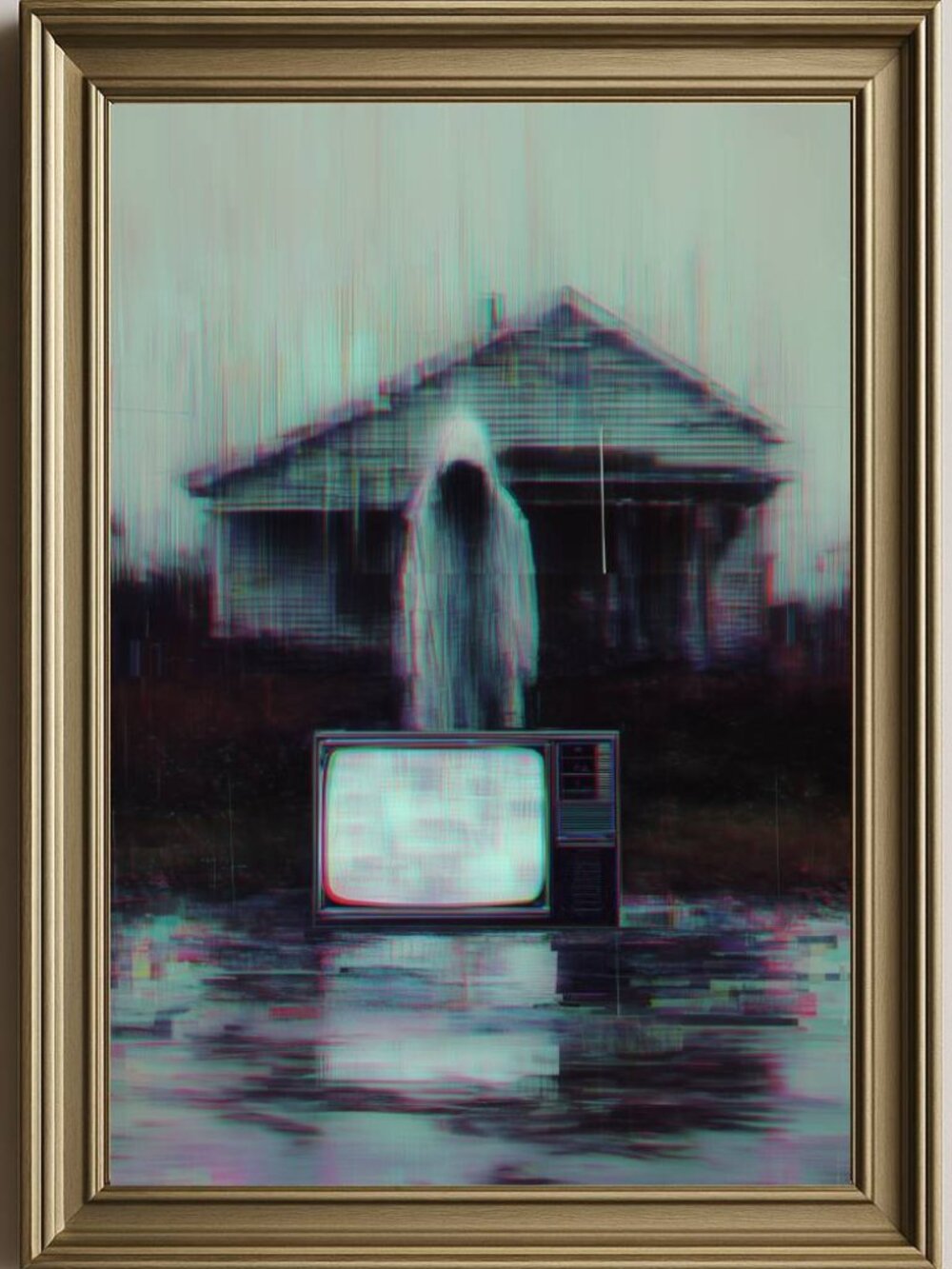 Ghost Signal | Horror Glitch Art Print